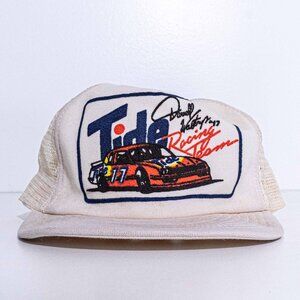 Tide Racing Team Darrell Waltrip Trucker Hat Snapback VTG *no foam*